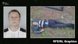 Володимир Вовк за життя. На фото праворуч – його тіло після розстрілу