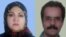 Political prisoners in Iran Hassan Sadeqi and his wife Fatemeh Mosanna. File Photos. 