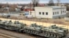 Расейскія танкі на станцыі Навабеліца пад Гомлем
