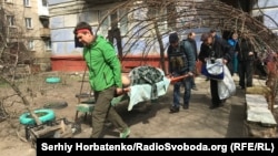 Эвакуация в Северодонецке, Луганская область, Украина, 31 апреля 2022 года