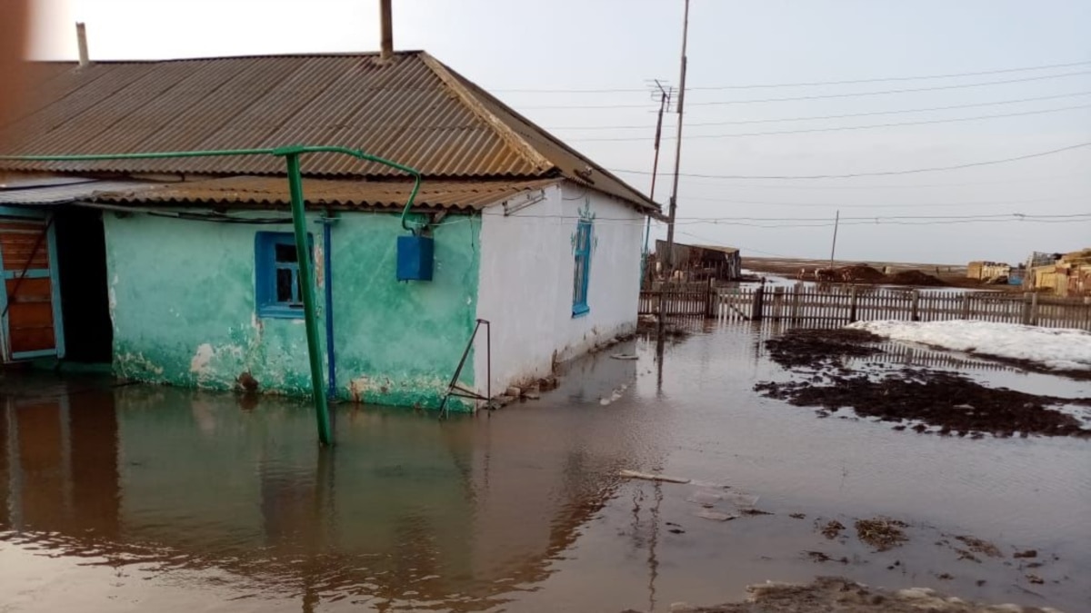Melting Snow Causes Flooding In Kazakhstan