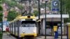 Bosnia-Herzegovina - A tram leaves the garage in Sarajevo, on May 15, 2020 as Bosia eases the lockdown measures taken to curb the spread of the novel coronavirus (COVID-19).