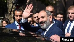 И.о. премьер-министра Армении Никол Пашинян, чей избирательный блок выиграл парламентские выборы