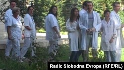 Macedonia - Protest of doctors at the Clinical Centre in Skopje - 24Sep2012