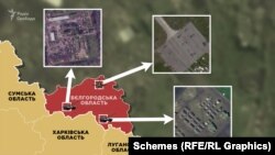 «Схеми» отримали супутникові знімки Planet, які свідчать про скупчення техніки в декількох населених пунктах Бєлгородської області