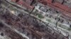 Imagine din satelit a uzinei siderurgice Azovstal, locul ultimei fortărețe militare ucrainene, care servește și ca adăpost pentru civili, în Mariupol, Ucraina, 29 aprilie 2022