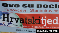 Zaglavlje desničarskog "Hrvatskog tjednika", broj od 4. travnja, čiju je prodaju zabranio jedan trgovinski lanac.