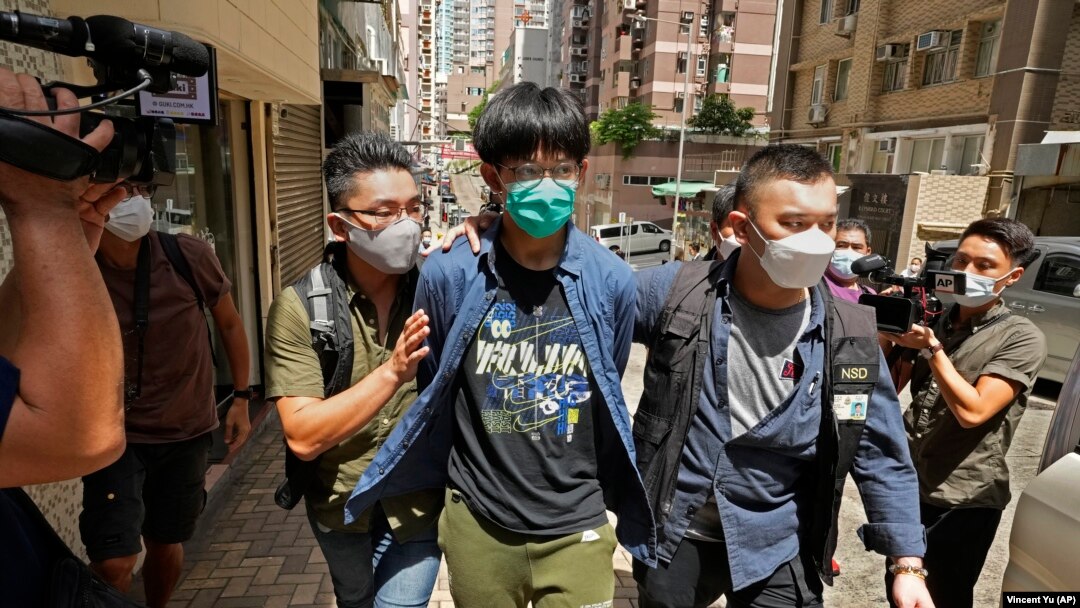 Unul dintre cei patru studenți arestați în Honk Kong în baza legii securității naționale.