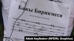 Бажы биримдигине кирүүгө каршы акциядан. Бишкек, 5-май, 2014.