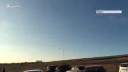 Keriç köprüsi üstünde Rusiye cenk uçaqları uça (video)