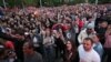 Armenia - Opposition supporters demonstrate in France Square, Yerevan, May 3, 2022.