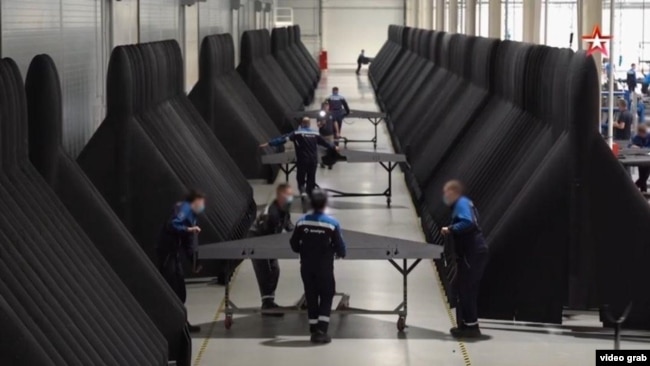 A drone assembly plant in the Alabuga free economic zone in Tatarstan.