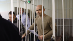 Andrei Pivovarov appears in court in May.