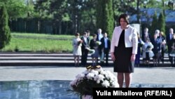 Премиерката на Молдавија Наталија Гаврилита на церемонија во Кишињев, 9 мај 2022 година