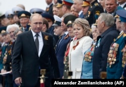 Владимир Путин на Красной площади 9 мая 2021 года