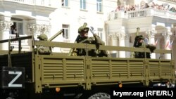 Парад в честь 9 мая, который в России называют «День победы» в Севастополе. Крым, 9 мая 2022 года