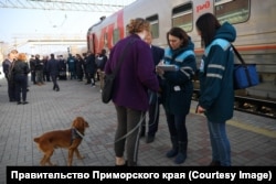 Ukrainian refugees from Mariupol arrived in Russia's Primorsky Krai in May.