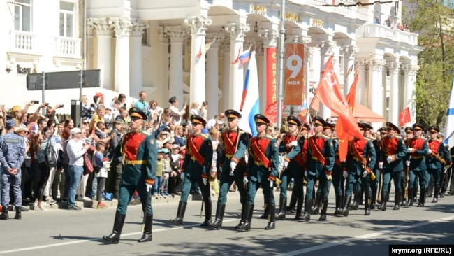 Парад на честь 9 травня, який у Росії називають «День перемоги». Севастополь, 9 травня 2022 року