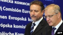 Претседателот Бранко Црвенковски и Комесарот за проширување на ЕУ Оли Рен