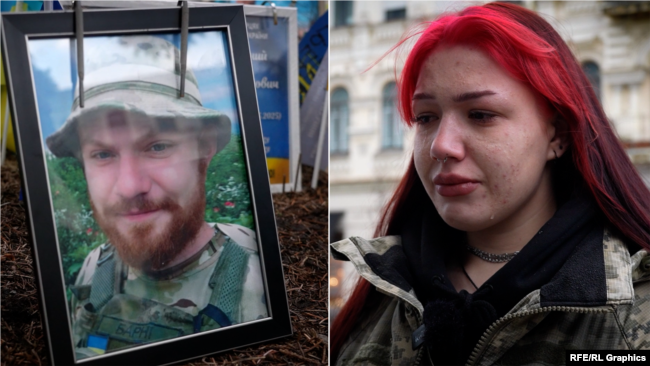 «Білка» встановила фото «Барні» на меморіалі на Майдані Незалежності. «Тут його місце – серед наших хлопців. Всі поруч, всі дружною сім’єю, як і були там…»