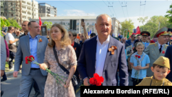 Igor Dodon cu familia, Chișinău, 9 mai 2022.