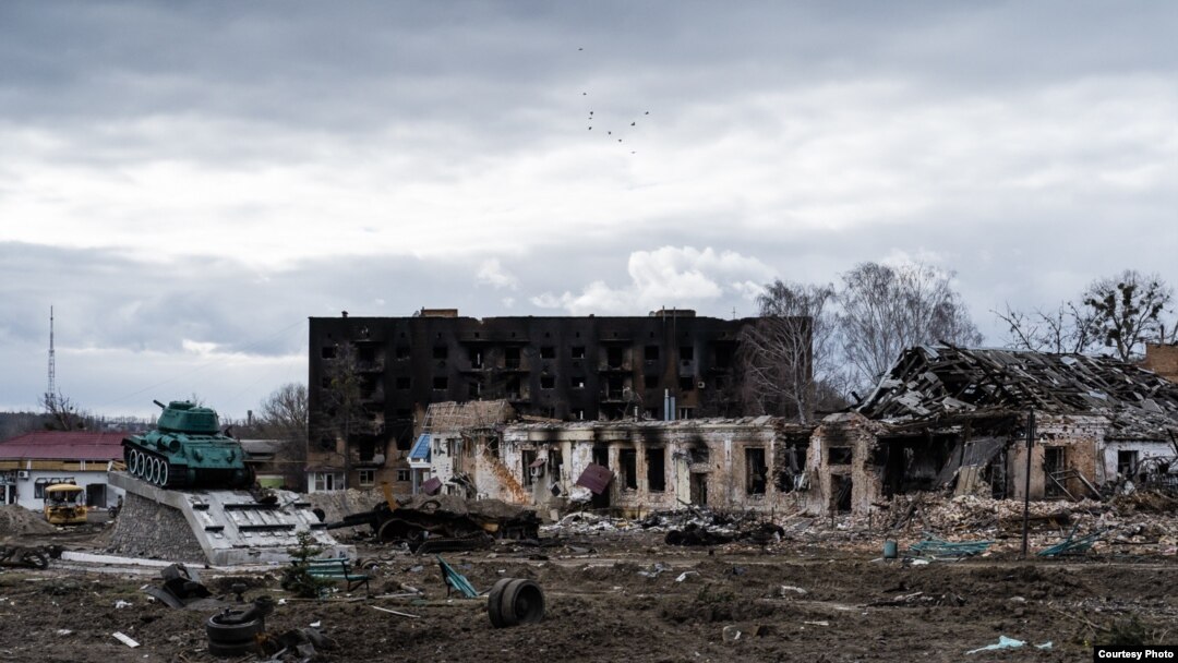 Город Тростянец, Сумская область, Украина, 27 марта 2022 года
