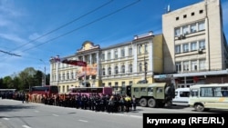 Репетиция парада ко Дню победы в Симферополе. Крым, 7 мая 2022 года