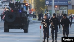 Pamje e përgjithshme e hyrjes kryesore të kompanisë së mbrojtjes dhe hapësirës ajrore të Turqisë, TUSAS, në Ankara, ku ndodhi një sulm vdekjeprurës më 23 tetor 2024. 