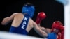 Kazakhstan - Ilia Popov RUS (red) in action against Talgat Shaiken KAZ in the Boxing Men's Light Welter (64kg) Gold Medal Bout at the Oceania Pavilion, Youth Olympic Park. The Youth Olympic Games, Buenos Aires, Argentina, Thursday 18th October 2018. Photo