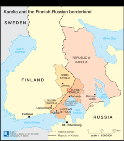 Карта: граница России и Финляндии
