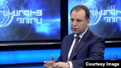 Armenia -- Defense Minister Vigen Sargsyan is interviewed by Armenian Public Television, 19April, 2018.
