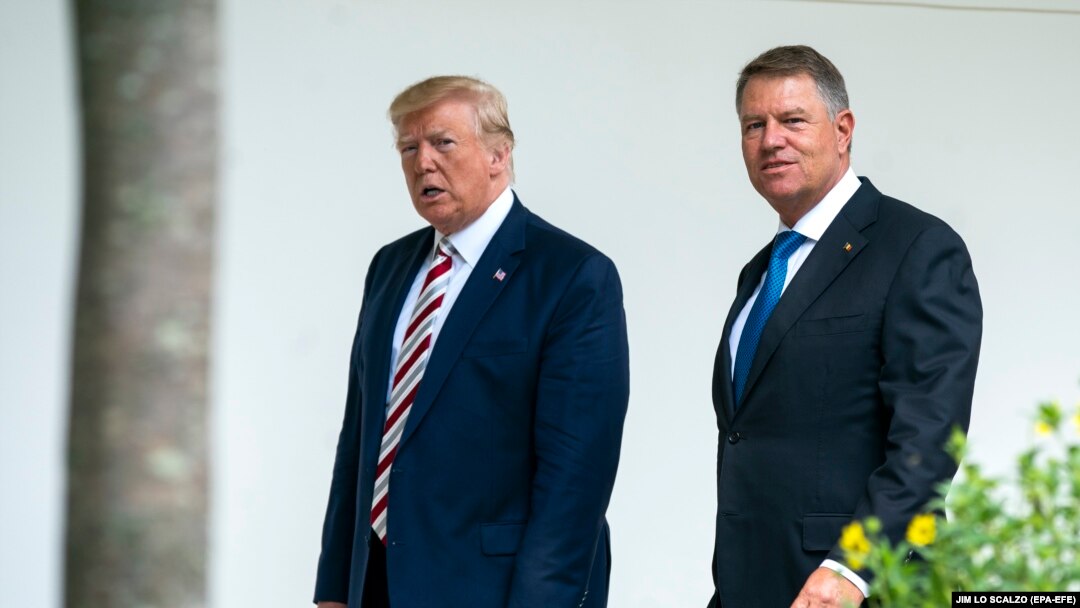 Donald Trump și Klaus Iohannis, la Washington, în vara anului trecut