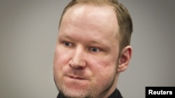 Anders Bering Breivik. Oslo, 20 prill 2012.