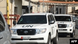 UN chemical weapons experts departing Syria on September 30
