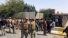 IRAQ - Kurdish security forces gather near an Erbil governorate building in Erbil, Iraq July 23, 2018