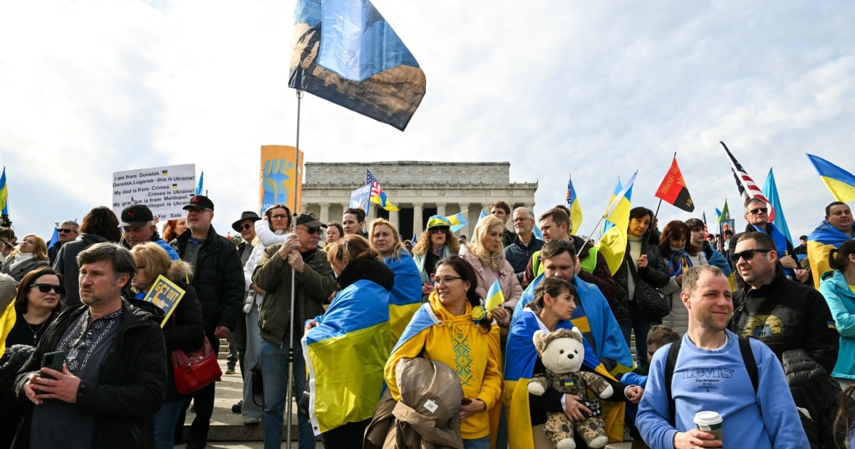 Four Years On, Ukraine Supporters Rally in Washington, Call for ‘Rock-Solid’ Western Unity