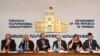 Armenia - First Deputy Prime Minister Ararat Mirzoyan (third from left) and senior European diplomats sign an agremeent in Yerevan, 14 November 2018.