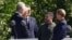 Ukrainian President Volodymyr Zelenskyy alongside European leaders as they meet in Kyiv on August 23.