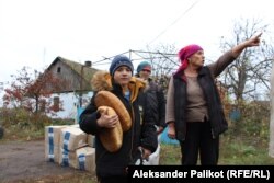 Kolya, whose father was abducted by the Russian military, in Chervone, Ukraine.