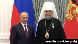 Митрополит Владимир и президент России Владимир Путин