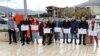 Peaceful protests against violence against women in Mostar, Bosnia and Herzegovina, December 9, 2022.