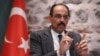 Ibrahim Kalin, Turkish President Tayyip Erdogan's spokesman and chief foreign policy adviser, speaks during an interview with Reuters in Istanbul, May 14, 2022. 