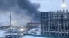 A fire burns in Barashika on December 12.