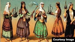 لباس سنتی ایرانی. از کتاب "Le costume historique" (پوشاک تاریخی)، اثر آلبر راسینه (Albert Racinet). چاپ ۱۸۸۸ میلادی