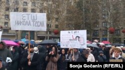 Protest prosvetnih radnika u Beogradu zbog nasilja u školama, 1.12.2022. 