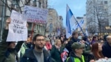 Anti-war protest in Belgrade against Russian invasion of Ukraine, Dec 24th 2022