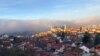 Bosnia and Herzegovina, Sarajevo panorama, fog