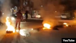 Protesters rally in Sanandaj, in Iran's Kurdish region, on January 6.