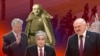 Барыс Ельцын, Франсіска Франка (ззаду), Касым Жамарт Такаеў, Аляксандар Лукашэнка. Каляж
