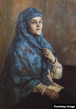 "Княгиня-баба", портрет Полины Щербатовой работы Вас. Сурикова